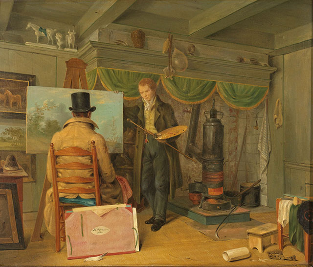 Anthony Oberman, De schilder in zijn atelier (1820). Rijksmuseum Amsterdam.
