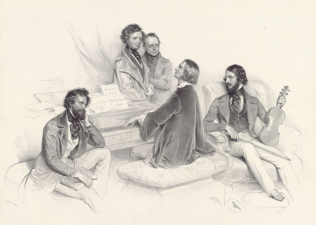 Joseph Kriehuber, Ein Matinée bei Liszt (1846)